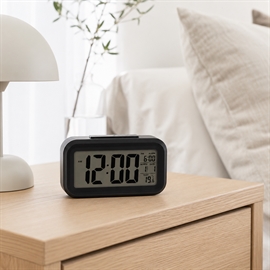 Digital väckarklocka med Snooze, Datum och Temperatur, Vit och Svart (Assorterad)